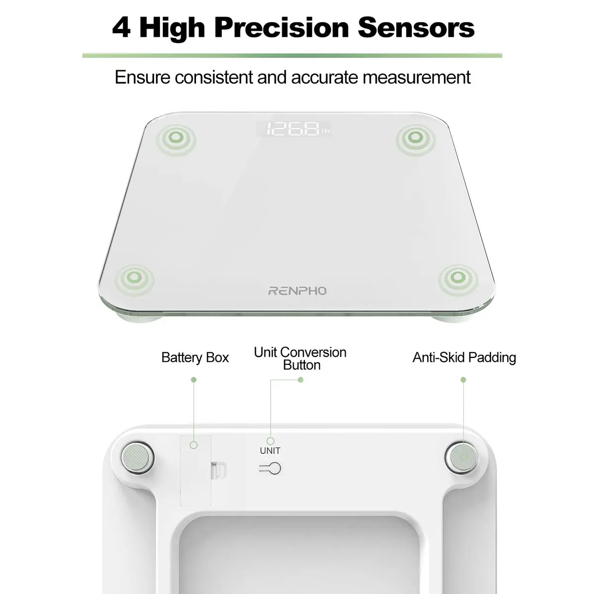 RENPHO Digital Bathroom Scale for Body Weight, 180kg (400lb) | FDA Approved, Accurate Readings - view 4
