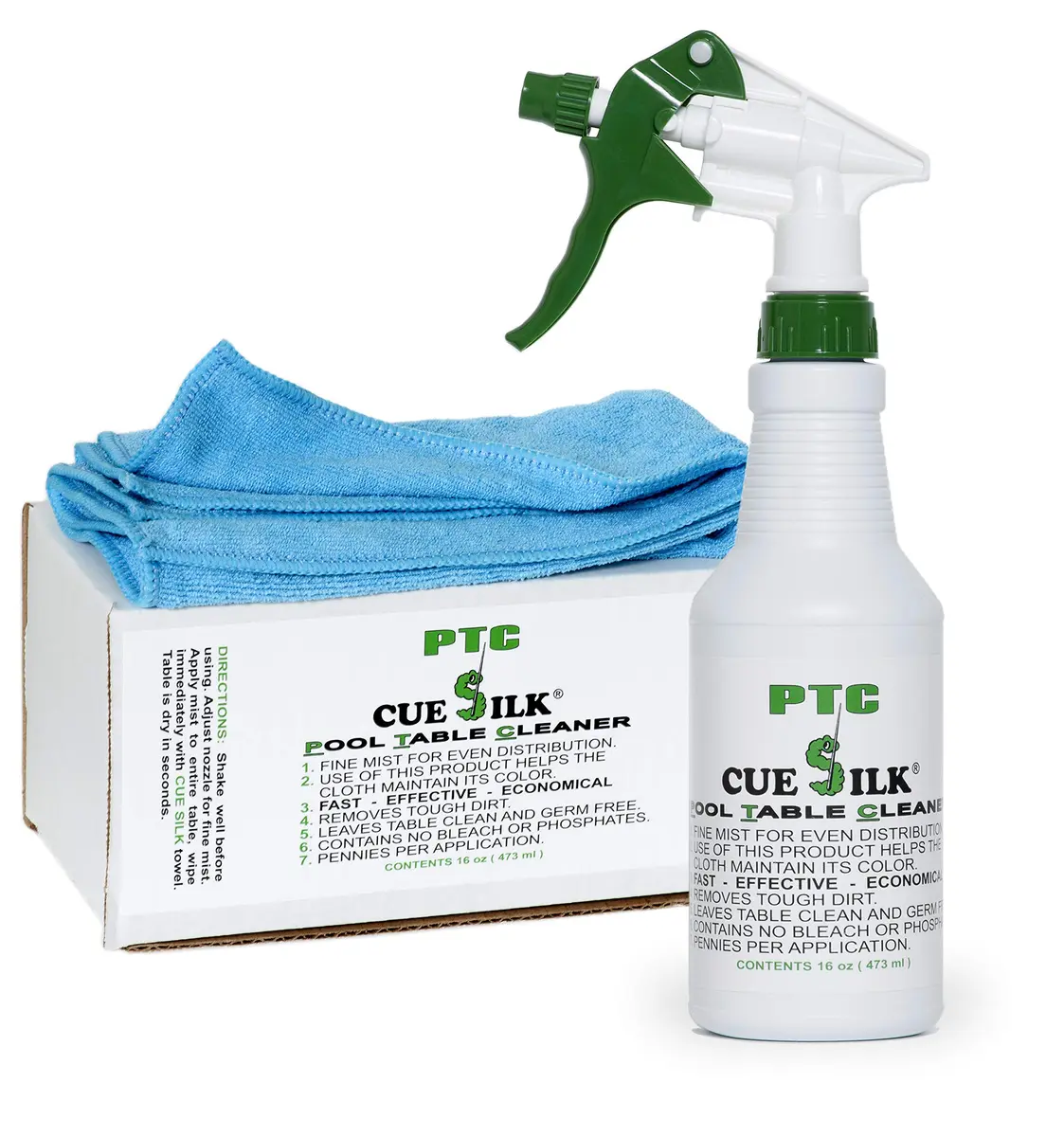 Cue Silk Pool Table Cleaner 16 oz | Fast, Bleach-Free Cleaning Solution for Billiard Tables - view 2