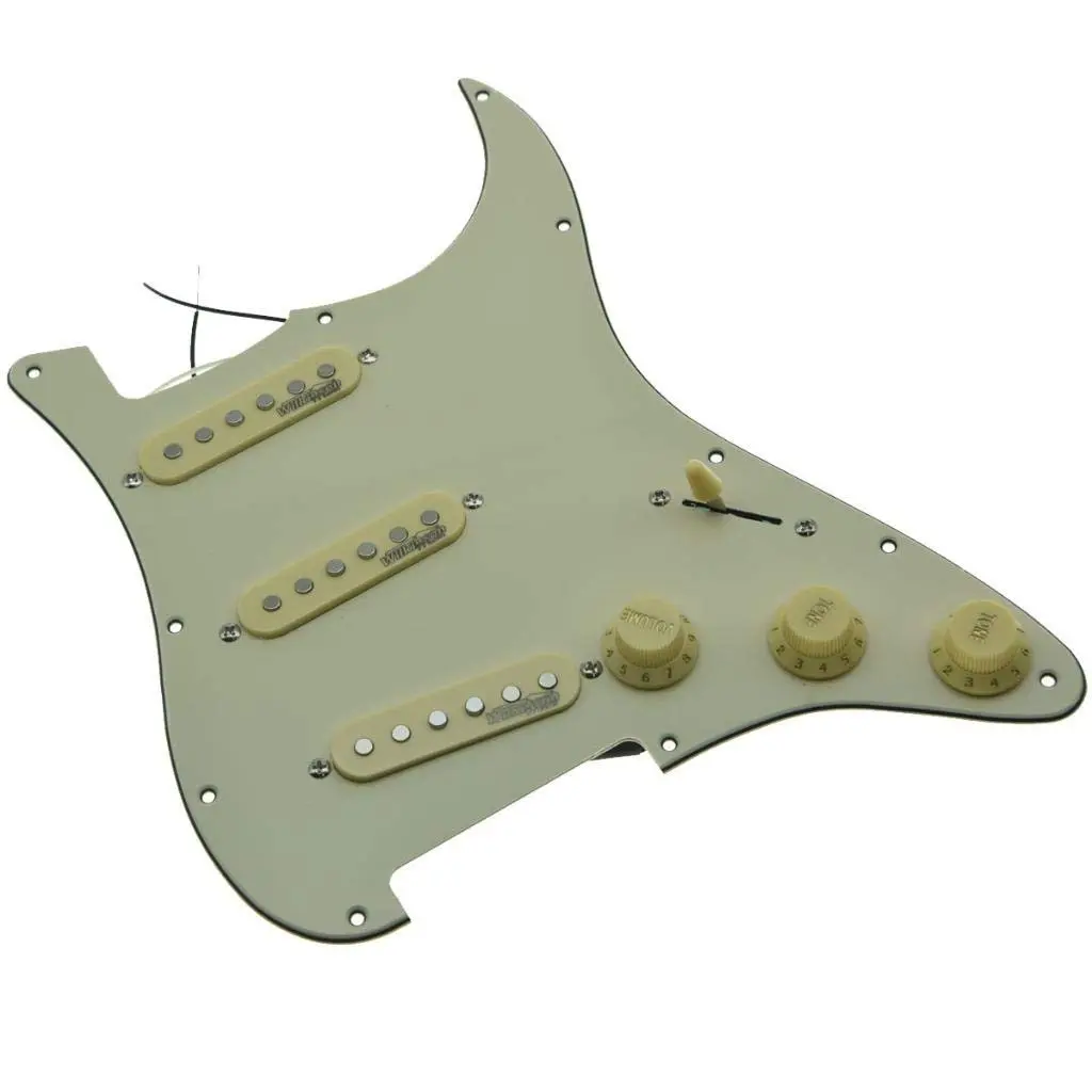 KAISH Aged White Loaded Electric Guitar Pickguard with Wilkinson Pickups | USA/Mexico FD Stratocaster Compatible - main product image