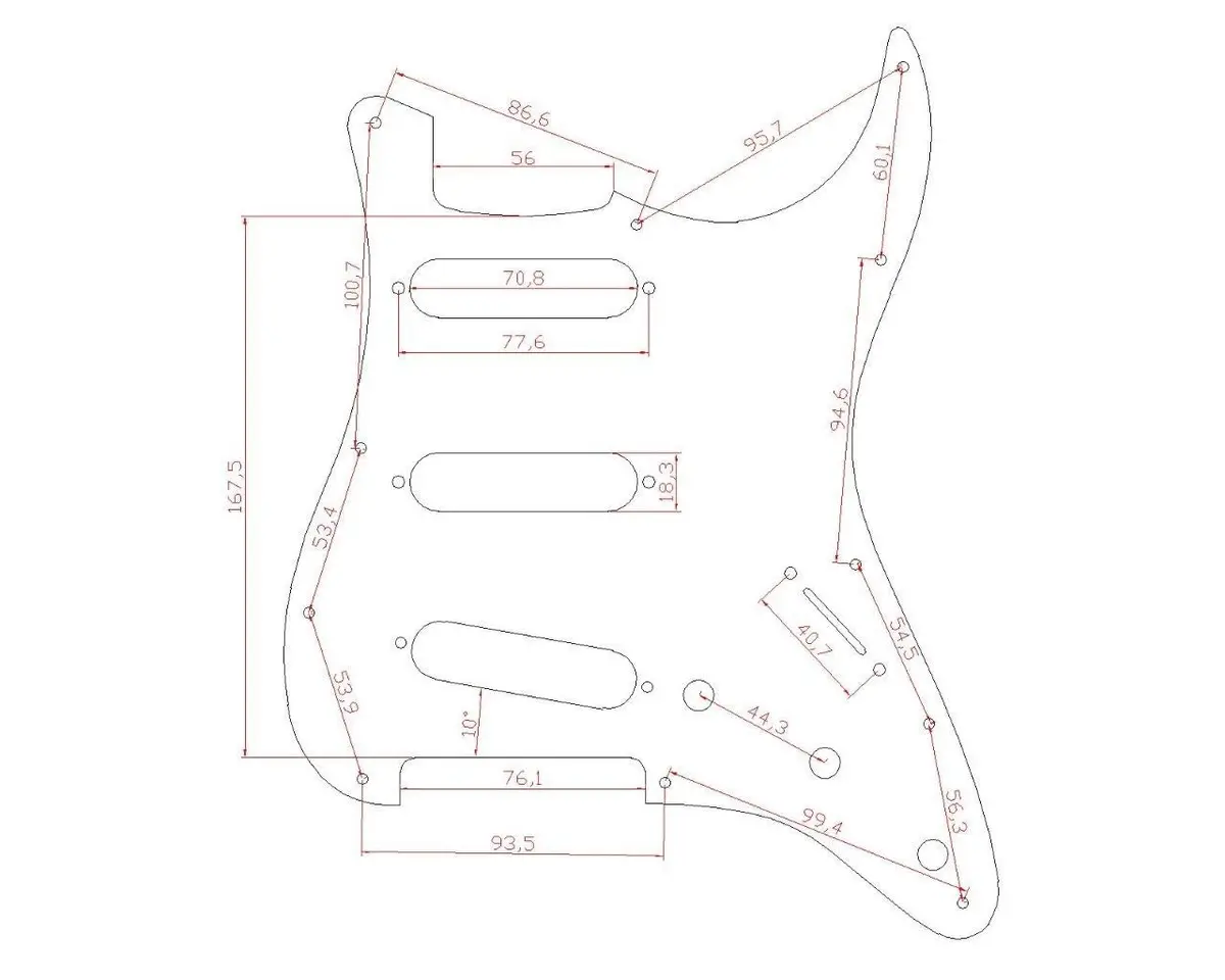 KAISH Aged White Loaded Electric Guitar Pickguard with Wilkinson Pickups | USA/Mexico FD Stratocaster Compatible - view 6