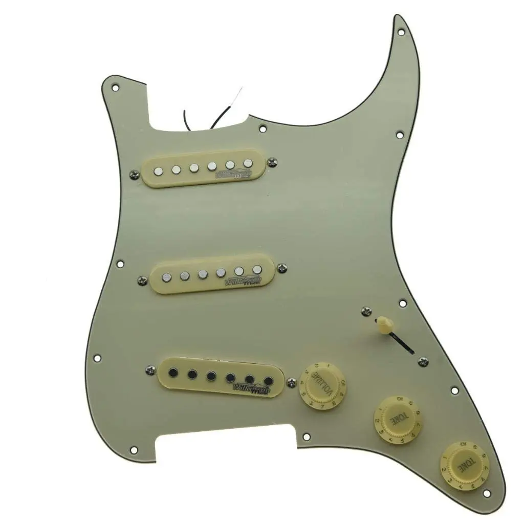 KAISH Aged White Loaded Electric Guitar Pickguard with Wilkinson Pickups | USA/Mexico FD Stratocaster Compatible - view 2