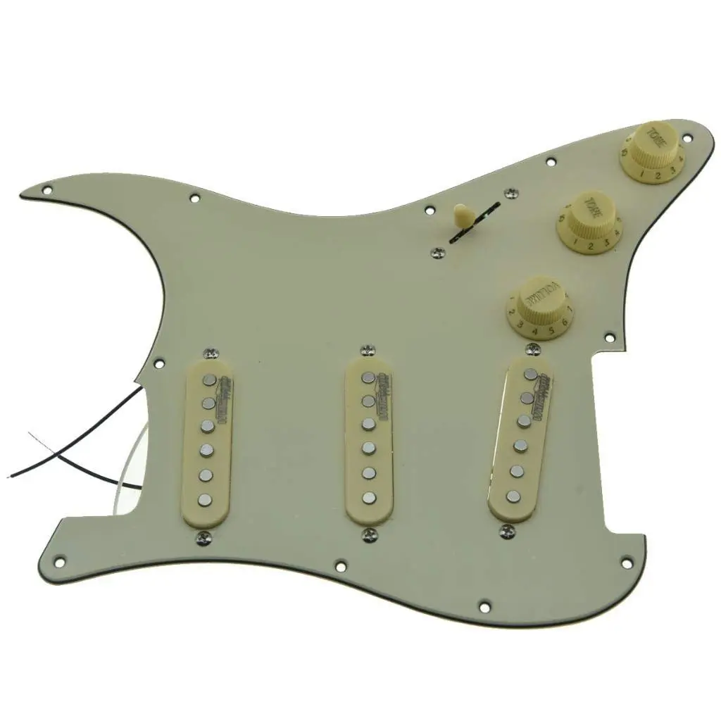 KAISH Aged White Loaded Electric Guitar Pickguard with Wilkinson Pickups | USA/Mexico FD Stratocaster Compatible - view 3
