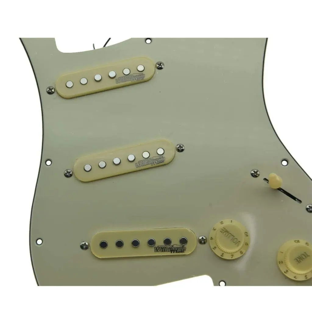 KAISH Aged White Loaded Electric Guitar Pickguard with Wilkinson Pickups | USA/Mexico FD Stratocaster Compatible - view 4