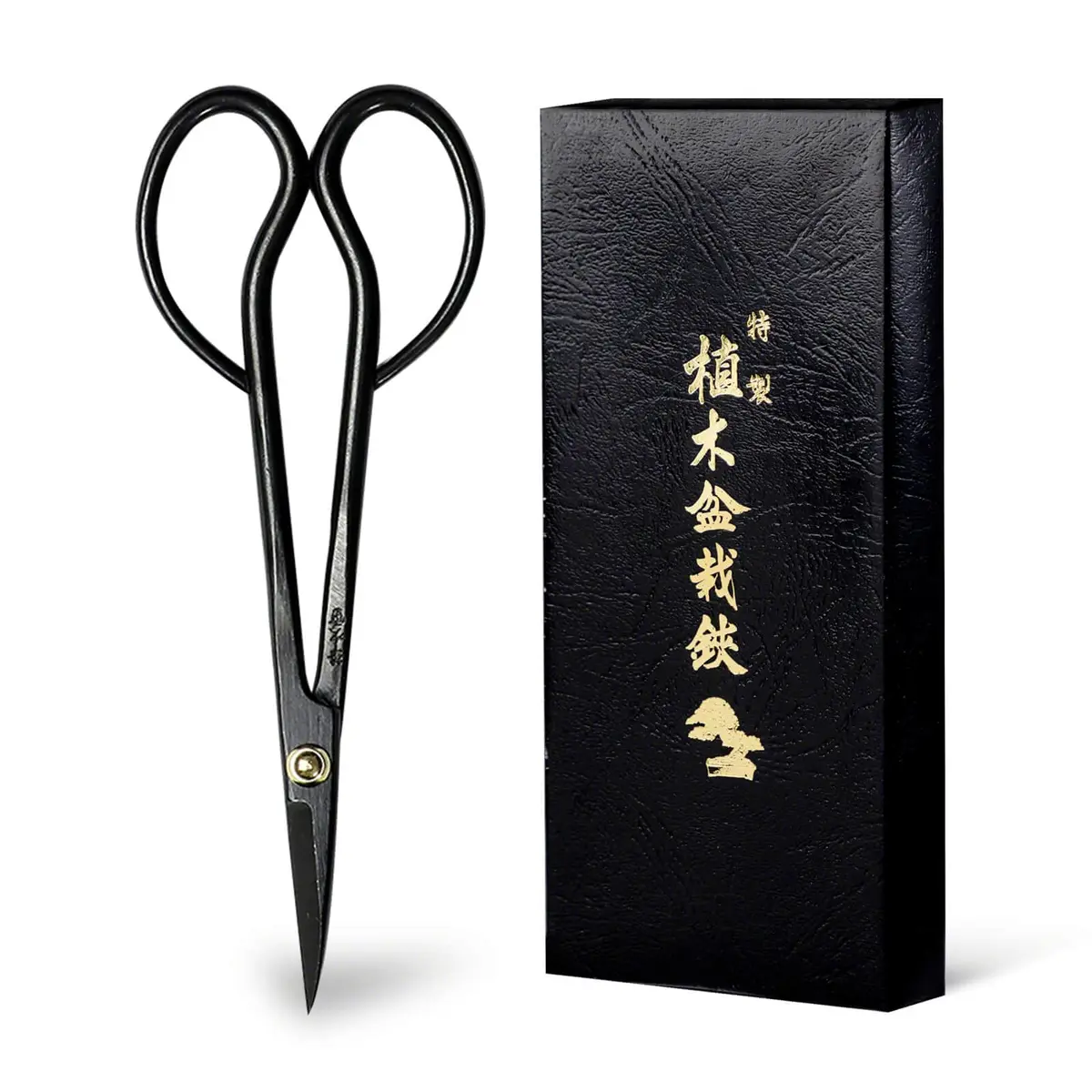 Wazakura Satsuki Bonsai Scissors 7in (180mm) Black | Japanese Carbon Steel Pruning Shears - main product image