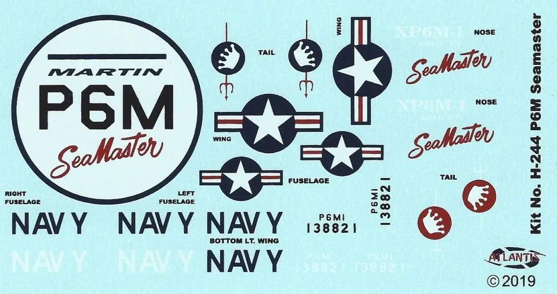 Atlantis ART_CRAFT_KIT 1:136 Martin P6M Seamaster | Vintage Model Kit with Vinyl Tires & Opening Doors - view 2
