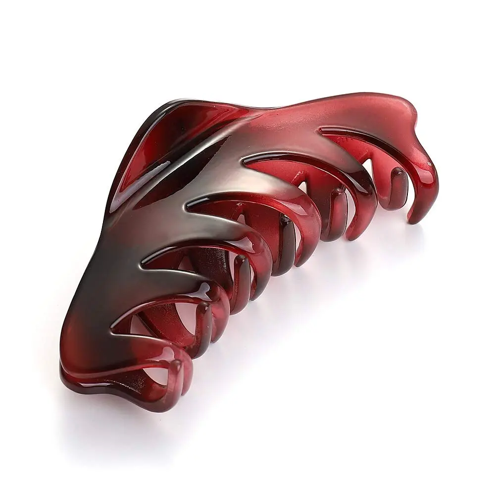 Liasun Hair Claw Clip, Medium Strong Hold, Delicate Design, 1 Count, Wine Red | Suitable for All Hair Types - main product image