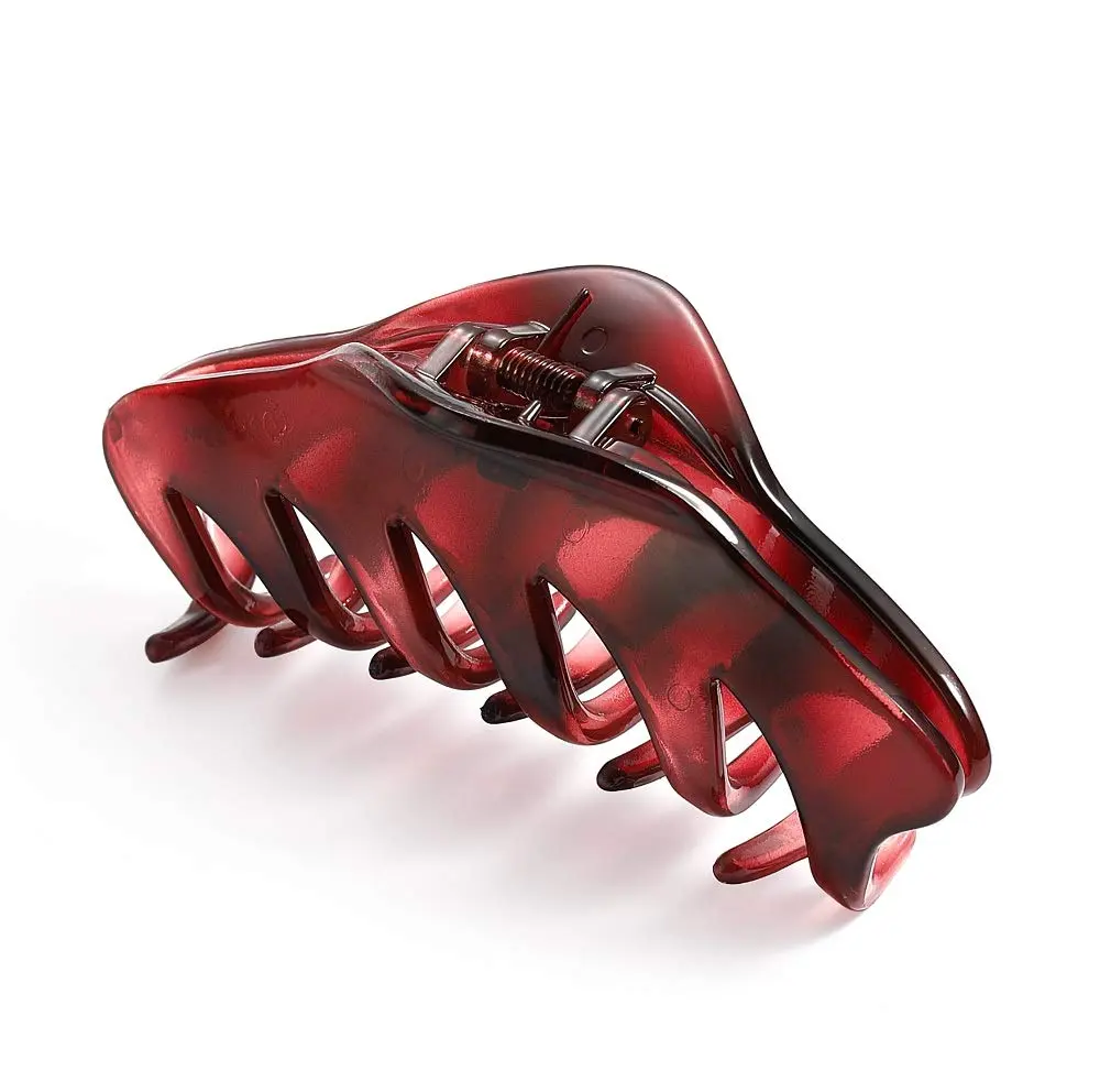 Liasun Hair Claw Clip, Medium Strong Hold, Delicate Design, 1 Count, Wine Red | Suitable for All Hair Types - view 3