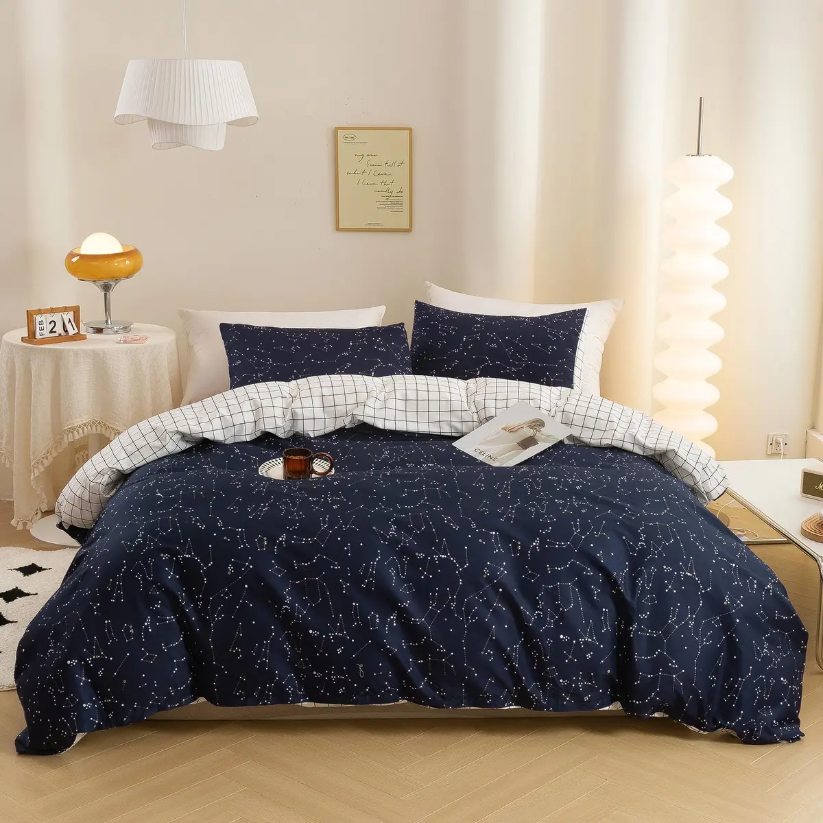 ECOCOTT Queen Duvet Cover Set 100% Cotton | Breathable & Soft Bedding for Sensitive Skin - main product image