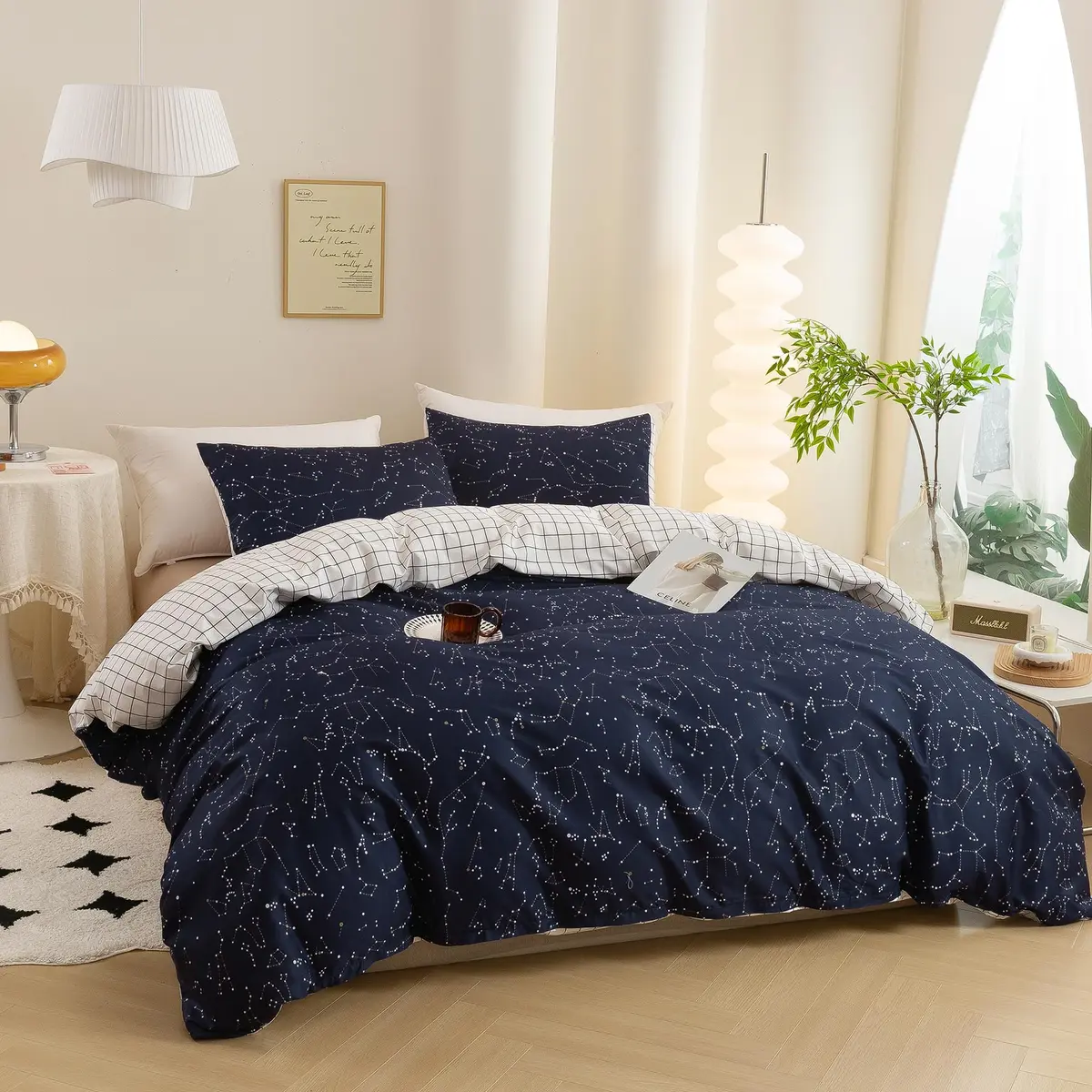 ECOCOTT Queen Duvet Cover Set 100% Cotton | Breathable & Soft Bedding for Sensitive Skin - view 3