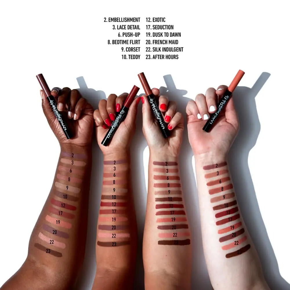 NYX PROFESSIONAL MAKEUP Lip Lingerie Push-Up Lipstick - Silk Indulgence (Baby Pink Nude) | Plumping Matte Finish 0.05 oz (1.4g) - view 2