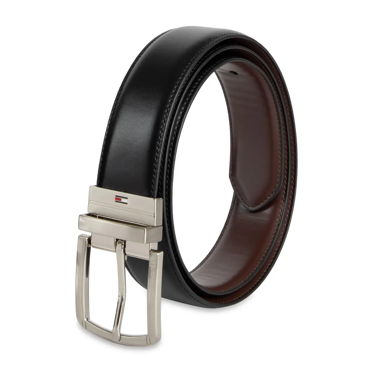 Tommy Hilfiger Men's Reversible Belt in Rich Black/Brown, Medium (34-36 Waist), 1.25-inch Width - main product image