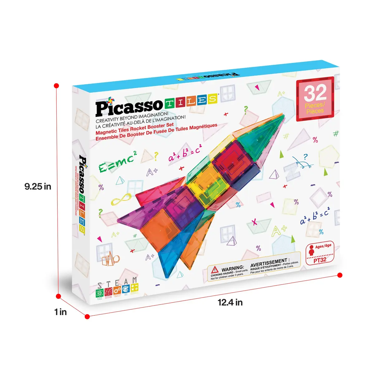 PicassoTiles Magnetic Building Block Rocket Booster Set 32 Pieces | STEM Educational Toy for Kids - view 9