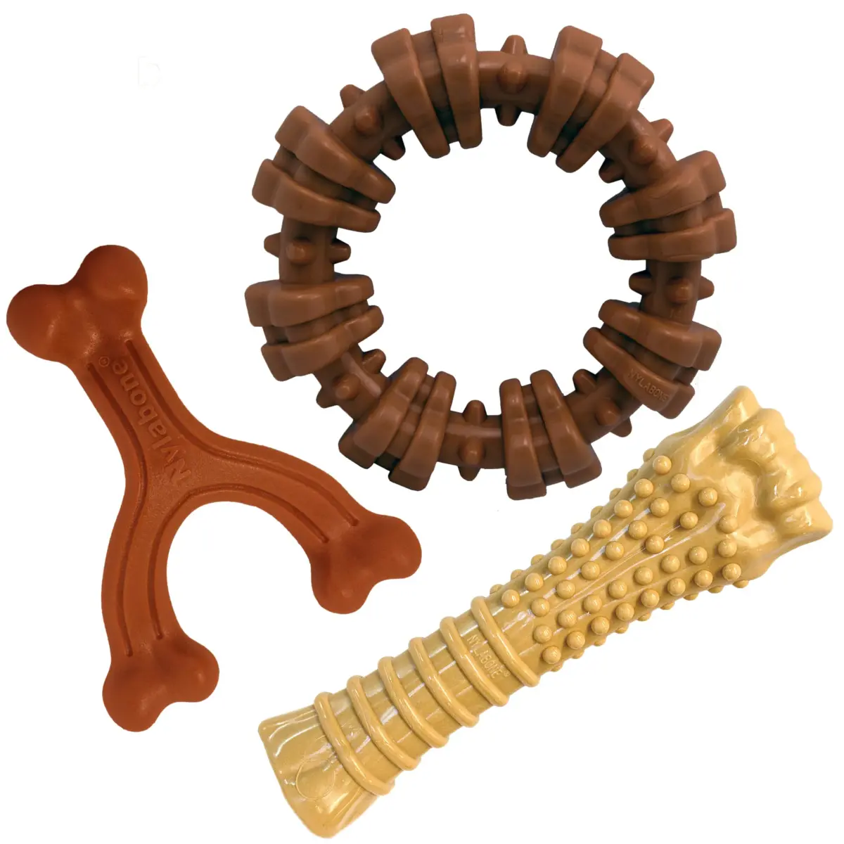 Nylabone Power Chew Customer Favorites Dog Chew Toys, Large, 3 Count | Tough Nylon for Aggressive Chewers - main product image