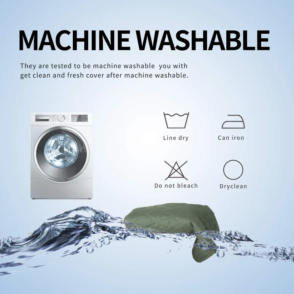 Easy-Going Reversible L-Shape Sectional Couch Cover, Small, Greyish Green | Water-Resistant & Pet-Proof - view 7