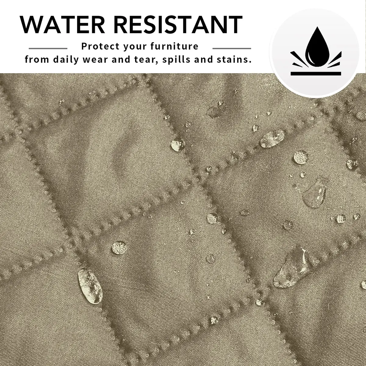 Easy-Going Reversible L-Shape Sectional Couch Cover, Large, Beige/Beige | Water-Resistant, Pet & Kids Friendly - view 5