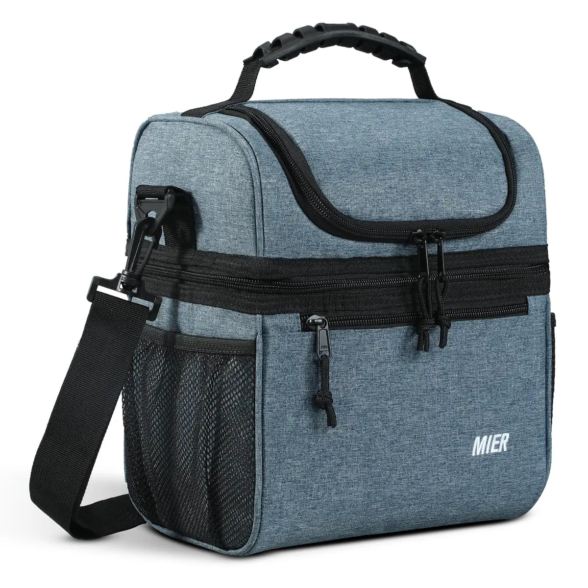 MIER Insulated Lunch Box Bag Dual Compartment 10L (0.35 cu ft) | Keeps Food Hot & Cold for Hours - main product image