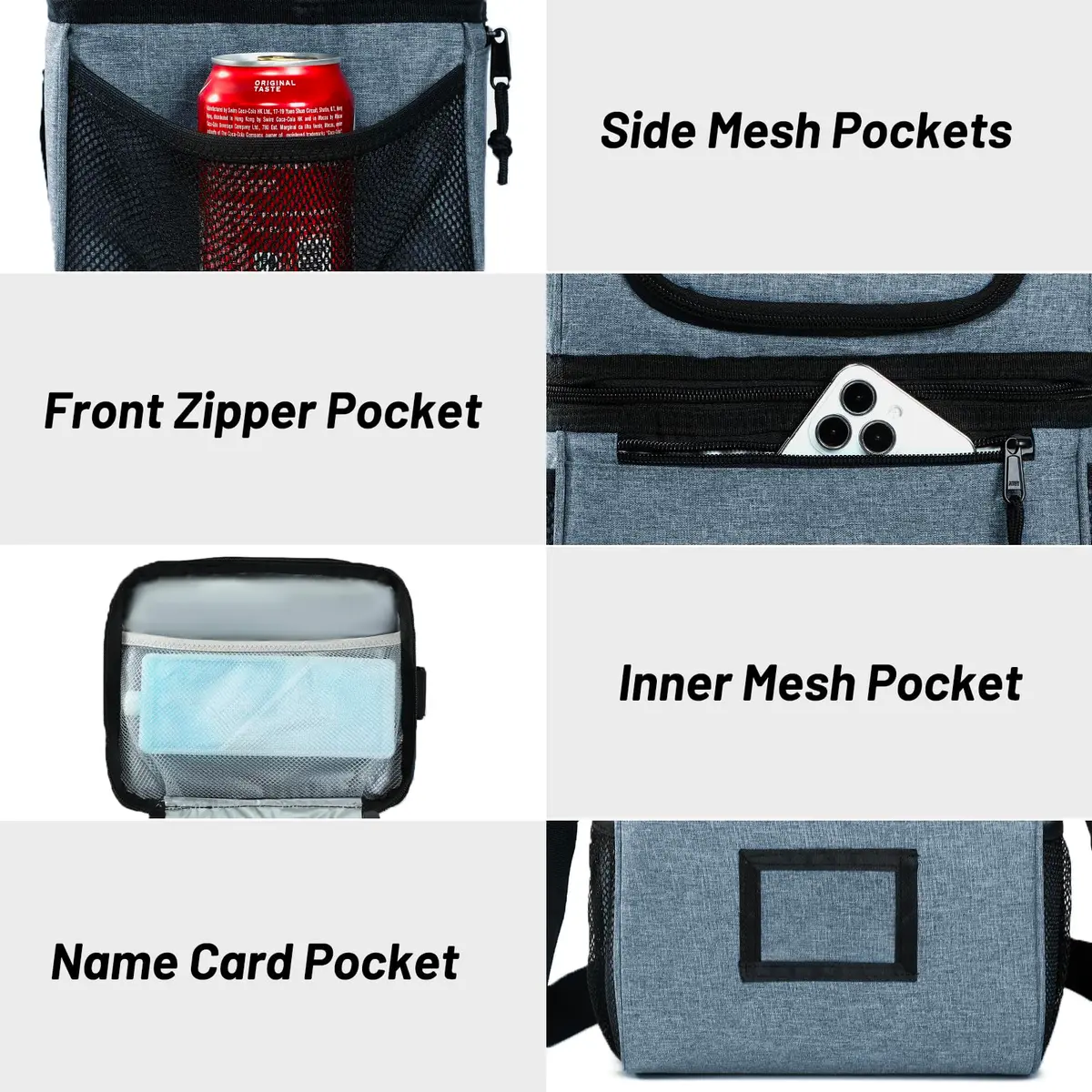 MIER Insulated Lunch Box Bag Dual Compartment 10L (0.35 cu ft) | Keeps Food Hot & Cold for Hours - view 5