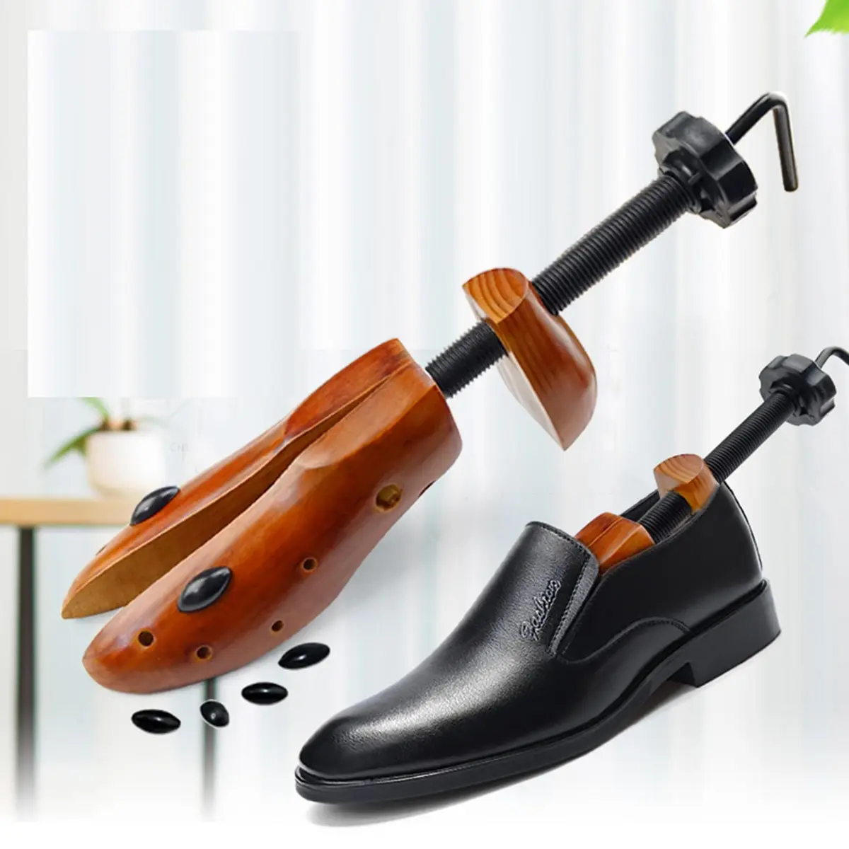 EchoDone 2-Way Wooden Shoe Stretcher for Men & Women, Large 28.5cm (11.2in) | Maintains Shoe Shape & Adjusts Fit - view 5