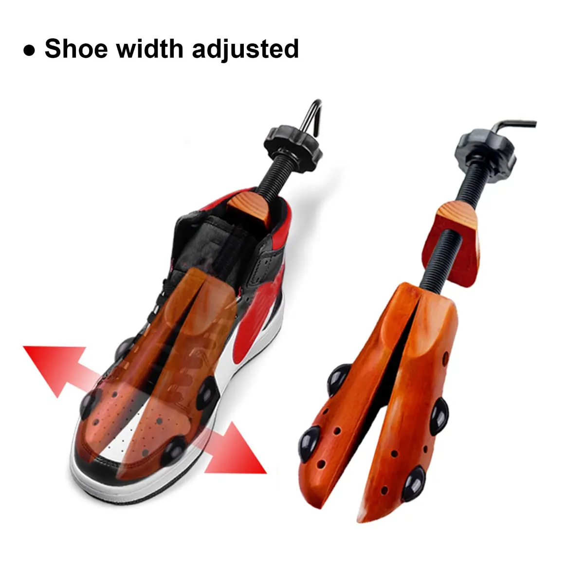 EchoDone 2-Way Wooden Shoe Stretcher for Men & Women, Large 28.5cm (11.2in) | Maintains Shoe Shape & Adjusts Fit - view 4