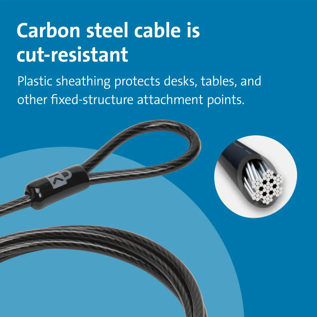 Kensington N17 Combination Laptop Lock | 1.8m (6ft) Carbon Steel Cable, 10,000 Combinations - view 5