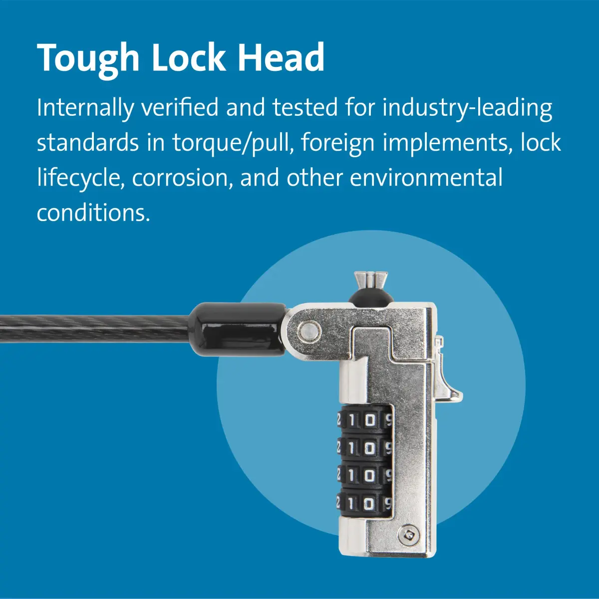 Kensington N17 Combination Laptop Lock | 1.8m (6ft) Carbon Steel Cable, 10,000 Combinations - view 2