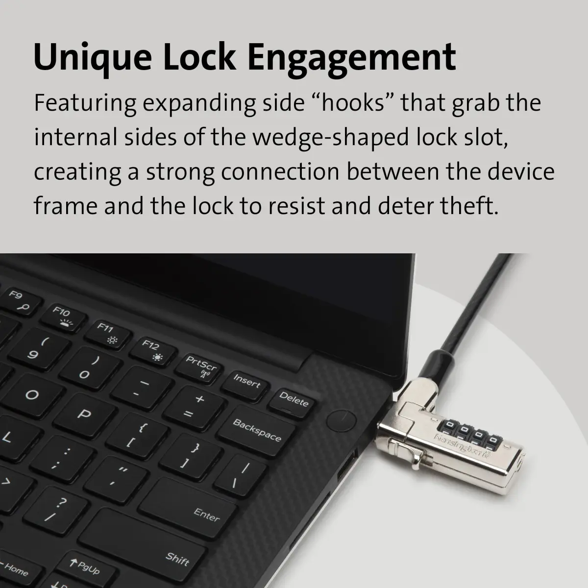 Kensington N17 Combination Laptop Lock | 1.8m (6ft) Carbon Steel Cable, 10,000 Combinations - view 3