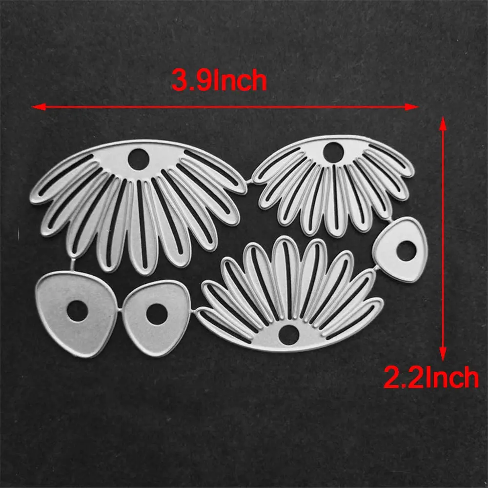 LZBRDY Daisy Flower Metal Cutting Dies | High-Carbon Steel Craft Die for Scrapbooking & Card Making (100*56mm) - view 5