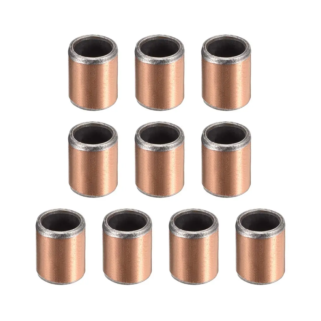 uxcell Sleeve Bearings 6mm Bore x 8mm OD x 10mm Length Oil-Less Bushing (10-Pack) | Industrial Grade Sliding Movement - main product image