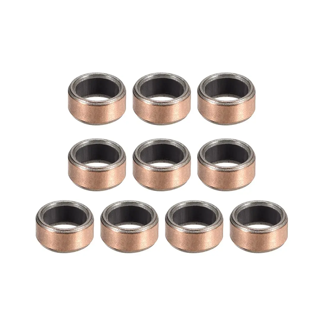 uxcell Sleeve Bearing 6mm Bore x 8mm OD x 4mm Length Plain Bearing Wrapped Oilless Bushings 10 Pack | Self-Lubricating for Sliding Movements - main product image