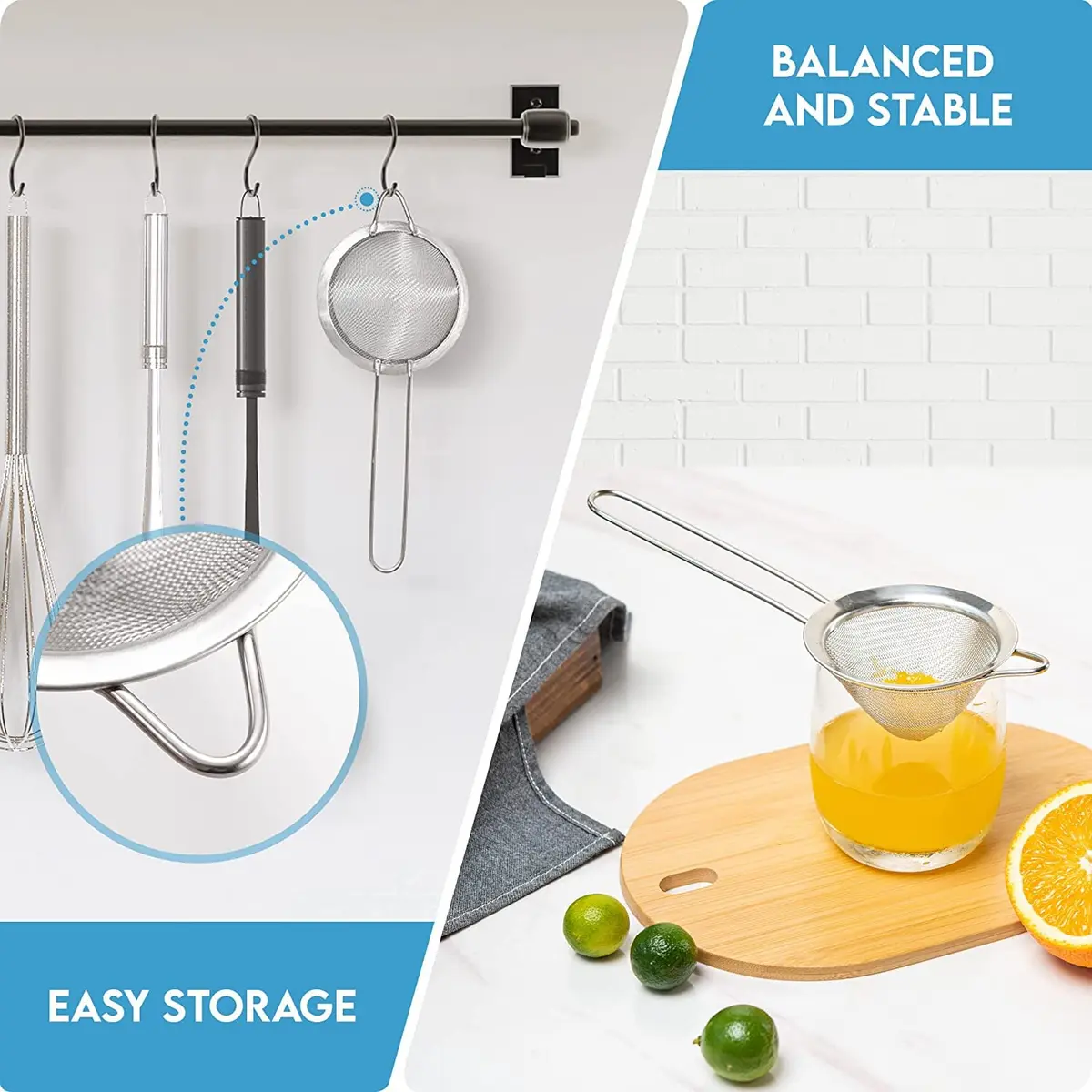 KAFOOR Fine Mesh Strainer - 3.3 Inch Conical Sieve - Tea & Food Strainer, Stainless Steel, Durable & Rust-Resistant - view 4