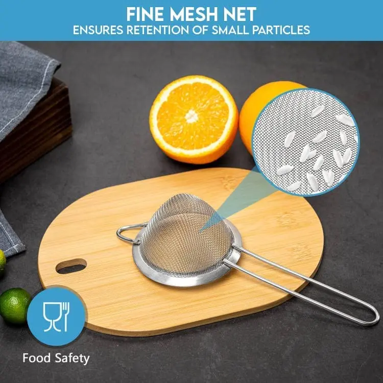 KAFOOR Fine Mesh Strainer - 3.3 Inch Conical Sieve - Tea & Food Strainer, Stainless Steel, Durable & Rust-Resistant - view 6