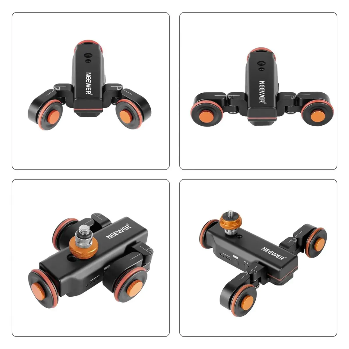 NEEWER 3 Wheels Wireless Video Camera Dolly, 3 Speed Motorized Slider | Remote Control & Adjustable Wheel - view 7
