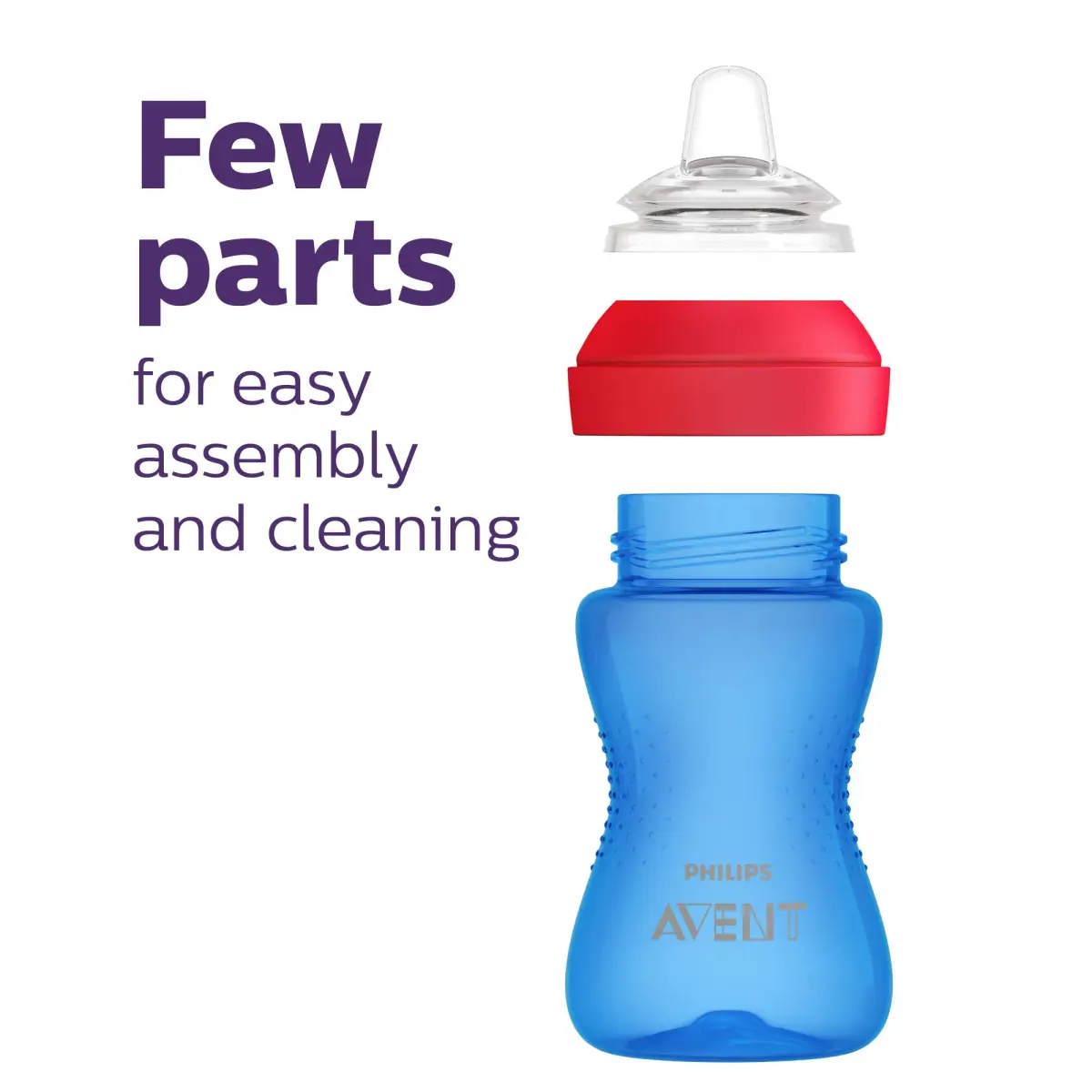 Philips Avent My Grippy Spout Sippy Cup, Soft Spout, 296ml (10 oz), 2-Pack | Leak-Proof & BPA-Free Toddler Cup - view 5