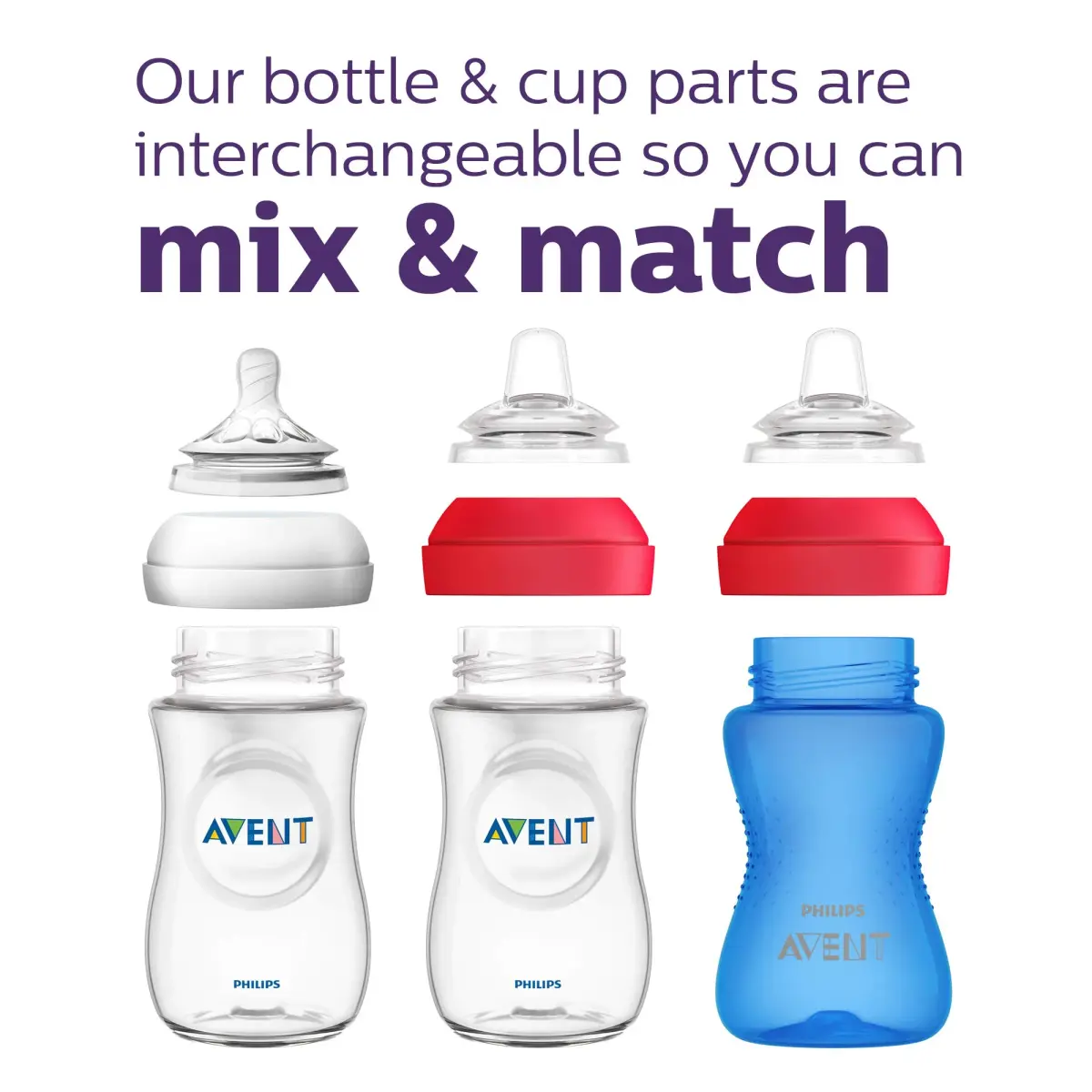 Philips Avent My Grippy Spout Sippy Cup, Soft Spout, 296ml (10 oz), 2-Pack | Leak-Proof & BPA-Free Toddler Cup - view 6