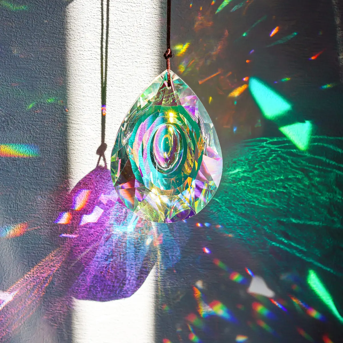 H&D HYALINE & DORA 89mm/3.5in Hanging Chandelier Crystals Prism Rainbow Sun Catcher - view 5