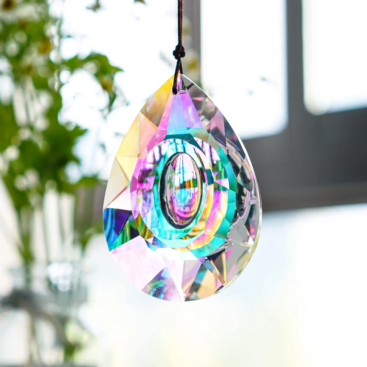 H&D HYALINE & DORA 89mm/3.5in Hanging Chandelier Crystals Prism Rainbow Sun Catcher - view 3
