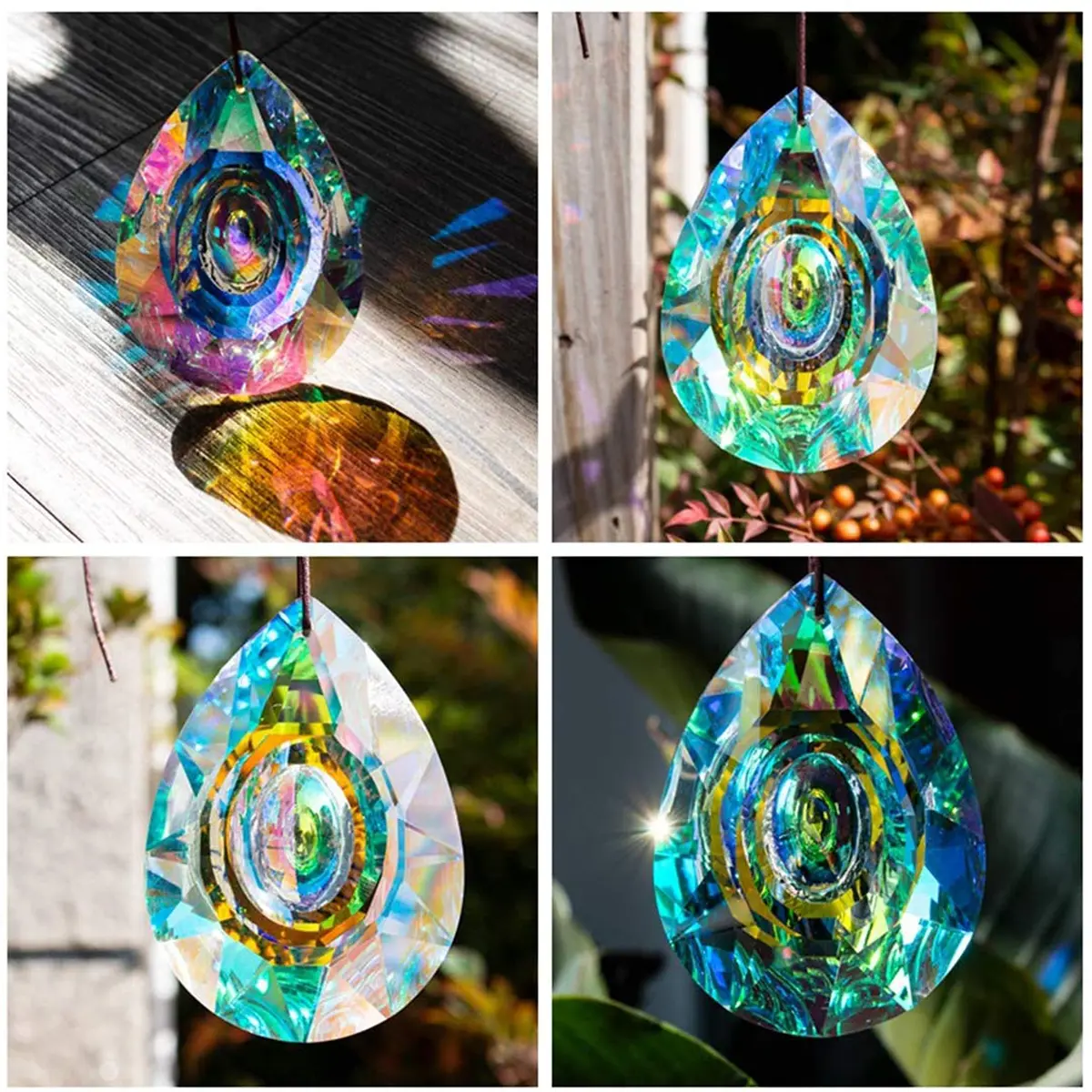 H&D HYALINE & DORA 89mm/3.5in Hanging Chandelier Crystals Prism Rainbow Sun Catcher - view 4