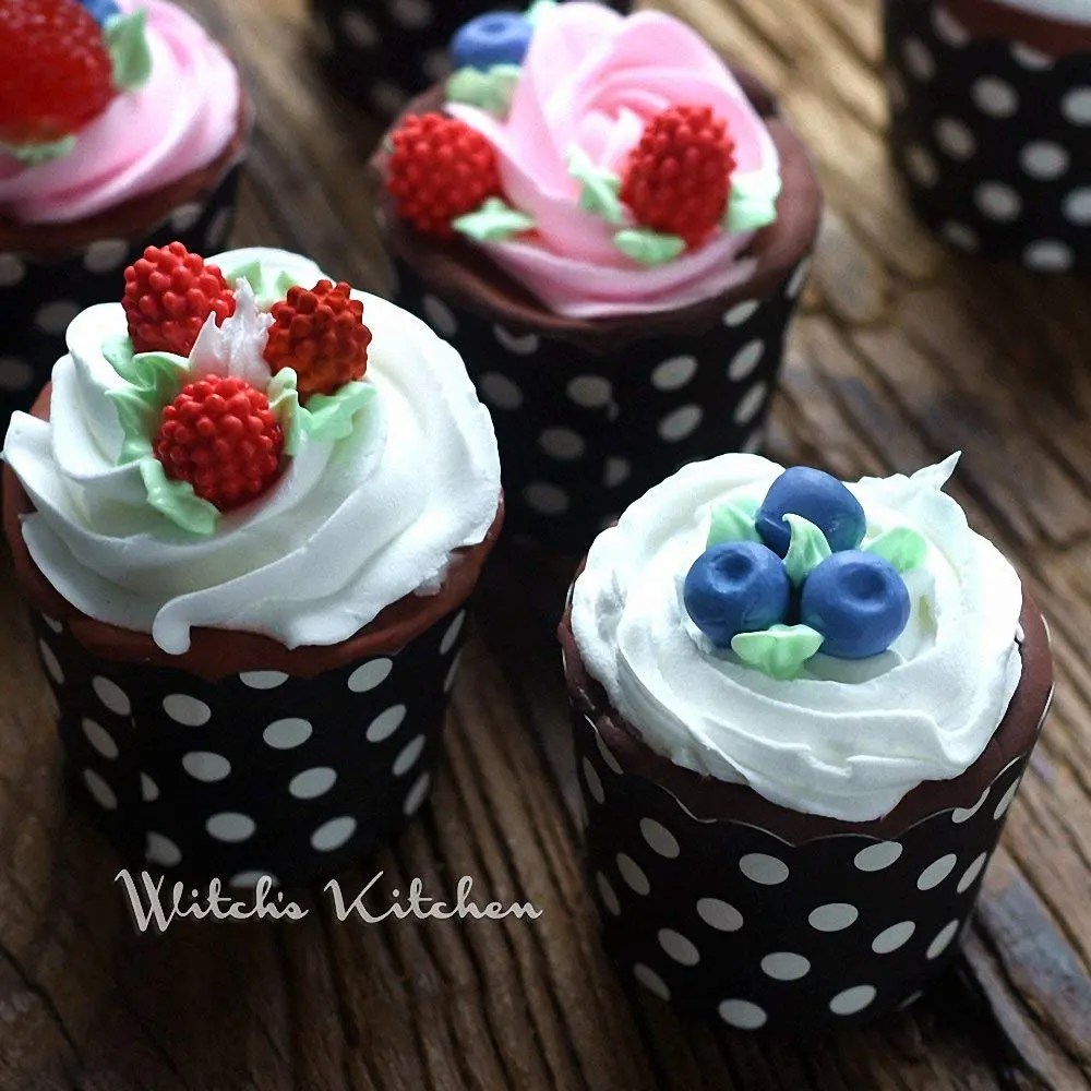 HiParty 3D Mini Silicone Fondant Molds Set | Realistic Berries for Cake & Cupcake Decor (2.3x3.1cm Strawberry) - view 5