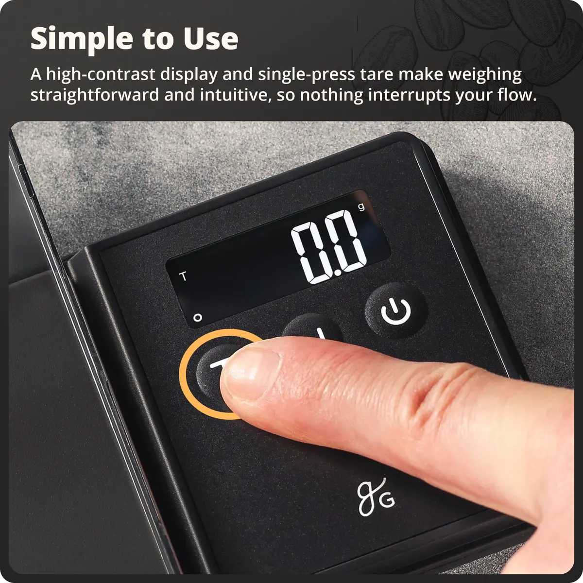 Greater Goods Digital Espresso Scale with 0.1g Precision, 750g Capacity | Compact, Accurate, for Home Espresso - view 5