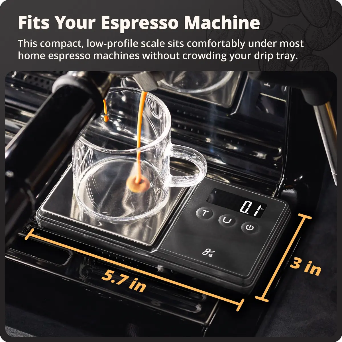 Greater Goods Digital Espresso Scale with 0.1g Precision, 750g Capacity | Compact, Accurate, for Home Espresso - view 2