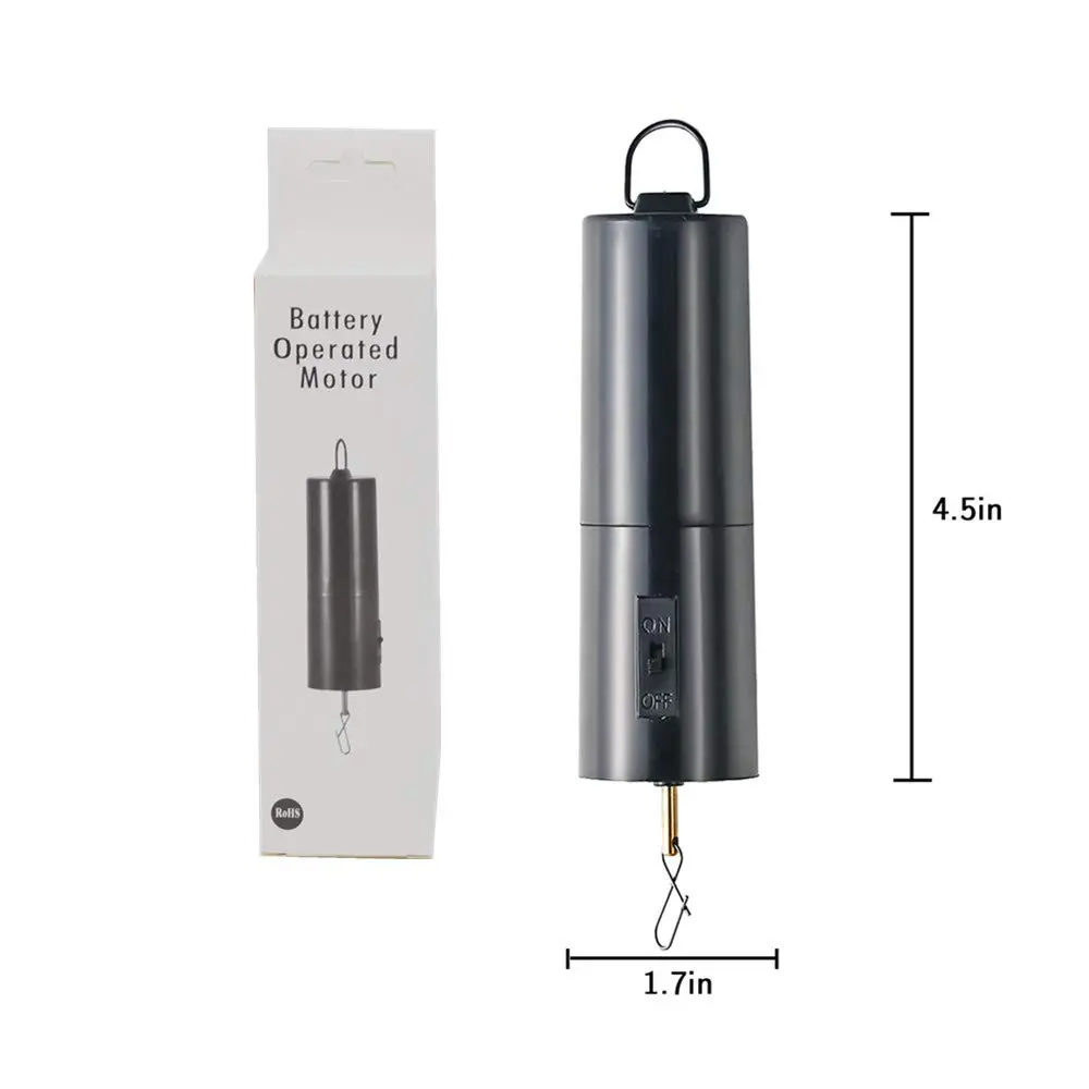 FENELY Black Battery Operated Wind Spinner Motor for Hanging Displays | 1.8 kg (4 lb) Capacity - view 2