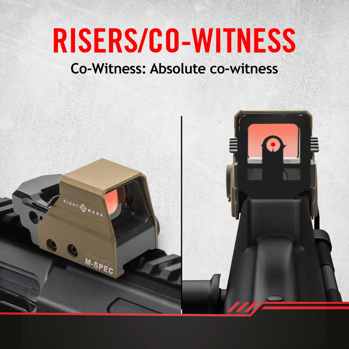 Sightmark Ultra Shot M-Spec FMS Reflex Sight,Dark Earth | Rugged, Night Vision Compatible, 65-MOA Reticle - view 5