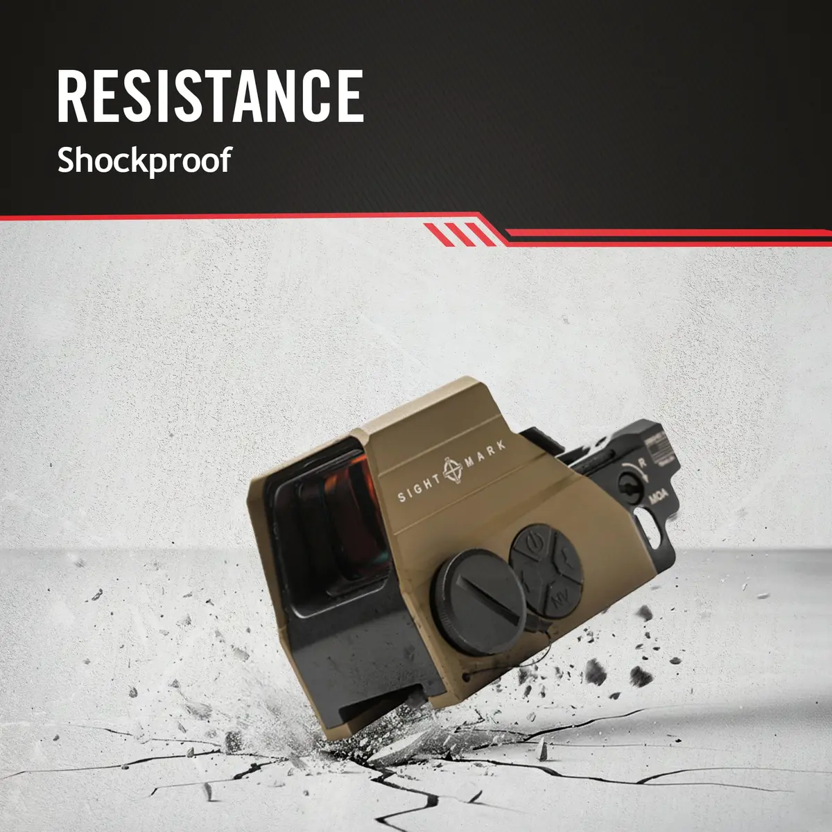 Sightmark Ultra Shot M-Spec FMS Reflex Sight,Dark Earth | Rugged, Night Vision Compatible, 65-MOA Reticle - view 3