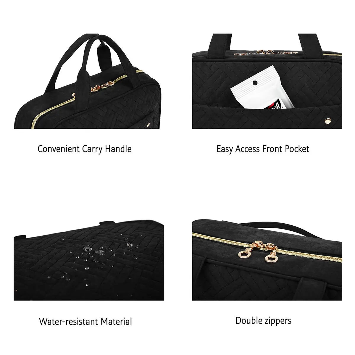 BAGSMART Water-Resistant Toiletry Bag with Hanging Hook | Travel Organizer for Accessories & Full-Size Containers - view 5