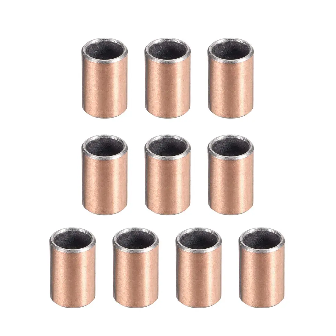 uxcell Sleeve Bearing 8mm Bore x 10mm OD x 15mm Length Plain Bearings Wrapped Oilless Bushings 10pcs - main product image