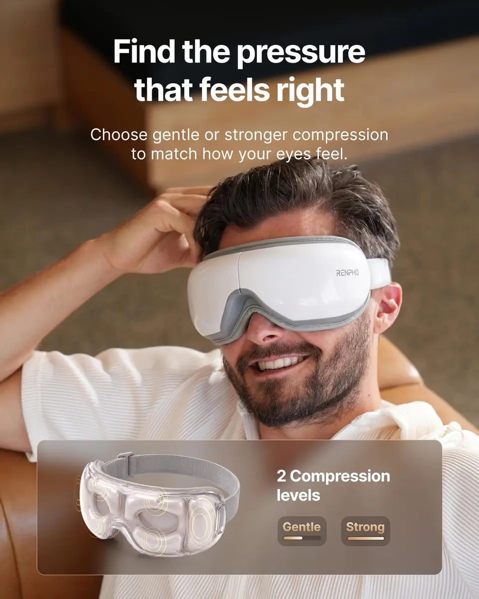 RENPHO Eyeris 1 Eye Massager with Heat | Heated Eye Mask for Relaxation & Migraine Relief - view 4
