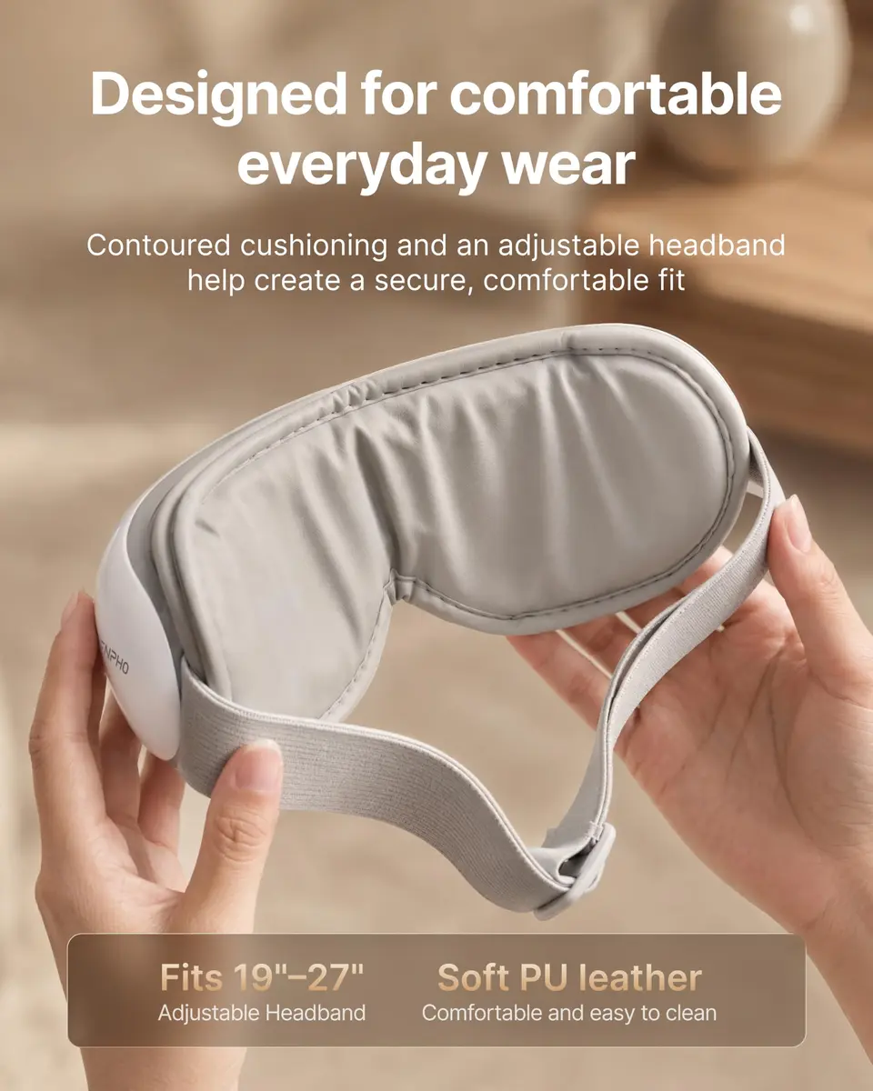 RENPHO Eyeris 1 Eye Massager with Heat | Heated Eye Mask for Relaxation & Migraine Relief - view 6