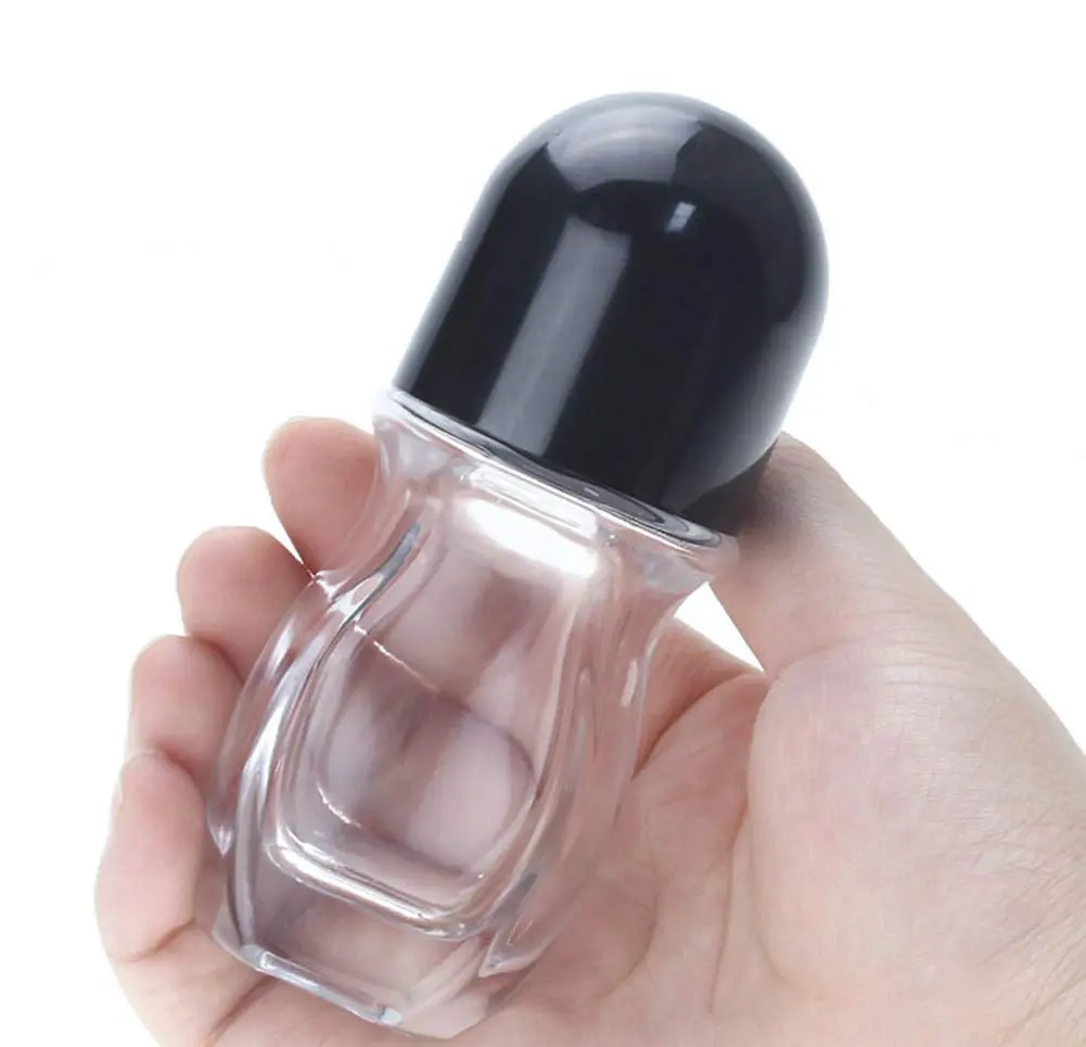 Wresty 50ml (1.69Oz) Glass Roller Bottles with Black Screw Lids | Leakproof Design for Essential Oils & Perfumes - view 5