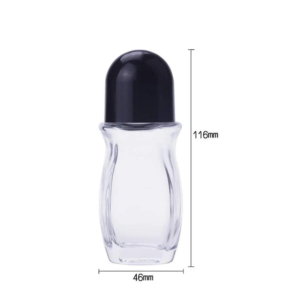 Wresty 50ml (1.69Oz) Glass Roller Bottles with Black Screw Lids | Leakproof Design for Essential Oils & Perfumes - view 3