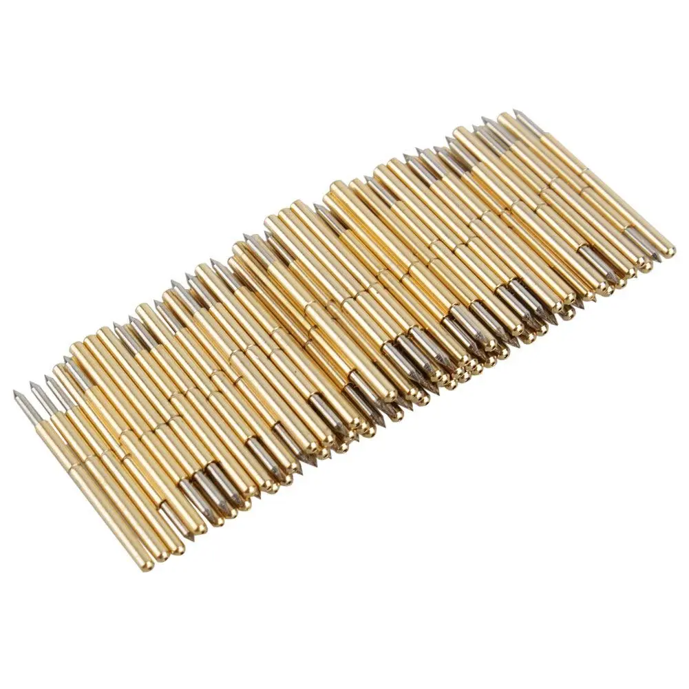 Keenso Pogo Pins 100pcs Spring Test Probe Round 1.02mm PCB Testing Pin | Durable Conical Head for Electrical Testing - main product image